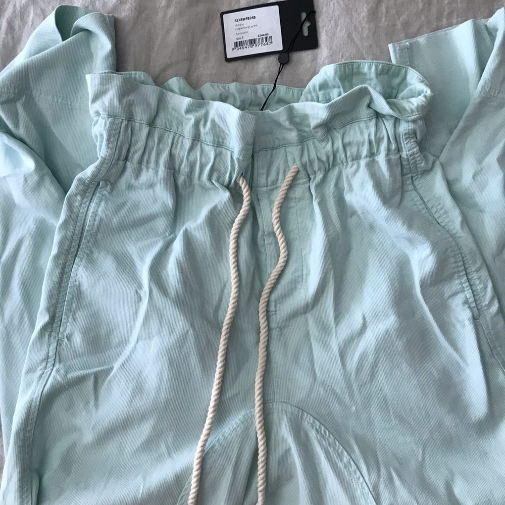 Bassike Blue paper bag pants